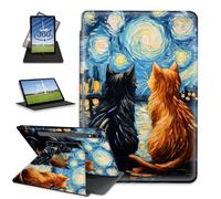 FQSXFIFN for Samsung Galaxy Tab S9 Ultra 2023 Case Rotating 14.6 Inch, Auto Wake Sleep Leather Tablet Case for Galaxy Tab S9 Ultra, Two Cats Folio Stand Table Cover for Woman Man