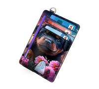 FQSXFIFN For Slim wallet,Minimalist wallet,Wallet for card,PU Leather Front Pocket Wallet,Rfid blocking,small wallet,card holder,card wallet,credit card holder for Women & Men, A Cute baby Puppy