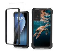 FQSXFIFN for TCL iON X T430W Case with Screen Protector, Three Layer Heavy Duty Shockproof Military-Grade Phone Case for TCL 40z, Cute Cats Full Body Protection Phone Cover for Man Woman