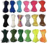 FQTANJU 2mm 18 Bundles 198 Yards Quality Rattail Nylon Satin Cord Assorted Colors Satin Nylon Trim Cord for Beading Jewelry Making, Chinese Knot, Kumihimo