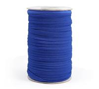 FQTANJU 6mm Royal Blue Elastic Band Roll (55 Yards) - 1/4 Inch Flat Braided Elastic Cord for Waistbands, Sewing, Pants, Clothing & DIY Crafting