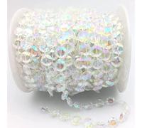 FQTANJU 99 Ft Crystal-Clear Beads by The Roll - Wedding/Party/Birthday Decorations
