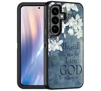 FQTBCEARI Case for Samsung Galaxy S26 Plus/ S25 Plus/ S24 Plus 6.7 inch, Military Grade Heavy Duty 3-Layer Shockproof Drop Full-Body Protective Phone Cover, Quote Bible Verse Psalm 46:10