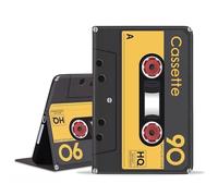 FQTBCEARI Case for Samsung Galaxy Tab A9 Plus 11 Inch 2023 Tablet (SM-X210/X216/X218), Slim PU Leather Stand Cover with Auto Wake/Sleep, Retro Music Cassette