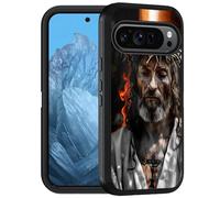 FQTBCEARI Designed Case for Google Pixel 10/10 Pro & Pixel 9/9 Pro, Military Grade Heavy Duty 3-Layer Shockproof Drop Full-Body Protective Phone Cover, Jesus Christ