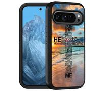 FQTBCEARI Designed Case for Google Pixel 10/10 Pro & Pixel 9/9 Pro, Military Grade Heavy Duty 3-Layer Shockproof Drop Full-Body Protective Phone Cover, God Jesus Christian Cross