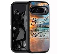 FQTBCEARI Designed Case for Google Pixel 10 Pro XL/Google Pixel 9 Pro XL, Military Grade Heavy Duty 3-Layer Shockproof Drop Full-Body Protective Phone Cover, Quotes Bible Verse Psalm 46:10