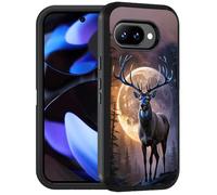 FQTBCEARI Designed for Google Pixel 10a Case, Military Grade Heavy Duty 3-Layer Shockproof Drop Full-Body Protective Phone Cover for Google Pixel 10a (2026), Jungle Deer