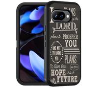 FQTBCEARI Designed for Google Pixel 10a Case, Military Grade Heavy Duty 3-Layer Shockproof Drop Full-Body Protective Phone Cover for Google Pixel 10a (2026), Quotes Bible Verse Jeremiah 29:11