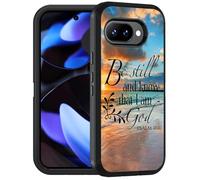 FQTBCEARI Designed for Google Pixel 10a Case, Military Grade Heavy Duty 3-Layer Shockproof Drop Full-Body Protective Phone Cover for Google Pixel 10a (2026), Quotes Bible Verse Psalm 46:10