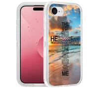FQTBCEARI Designed for iPhone 16e Case, [Military Grade] Heavy Duty 3-Layer Transparent Shockproof Drop Full-Body Protective Cover for iPhone 16e (2025) 6.1", God Jesus Christian Cross