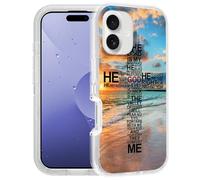 FQTBCEARI Designed for iPhone 17 Case, [Military Grade] Heavy Duty 3-Layer Transparent Shockproof Drop Full-Body Protective Phone Cover for iPhone 17 6.3", God Jesus Christian Cross