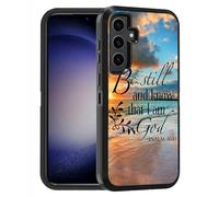 FQTBCEARI Designed for Samsung Galaxy S25 FE Case, Military Grade Heavy Duty 3-Layer Shockproof Full-Body Protective Cover for Samsung Galaxy S25 FE 5G 6.7", Quotes Bible Verse Psalm 46:10