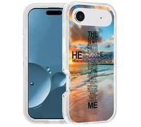FQTBCEARI for iPhone 17 Air Case, [Military Grade] Heavy Duty 3-Layer Transparent Shockproof Drop Full-Body Protective Phone Cover for iPhone 17 Air 6.6", God Jesus Christian Cross