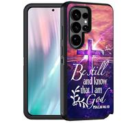 FQTBCEARI for Samsung Galaxy S26 Ultra Case, Military Grade Heavy Duty 3-Layer Shockproof Drop Protective Cover for Samsung Galaxy S26 Ultra 5G (6.9", 2026), Cross Quote Bible Verse Psalm 46:10