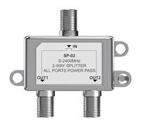 FQuanmap 2-Way Coaxial Cable Splitter,Works with HD TV, Satellite, High Speed Internet, Amplifier, Antenna, Gold Plated Connectors