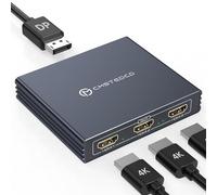 FQuanmap DisplayPort to HDMI Splitter for Multi Monitor Adapter,4K@60Hz DisplayPort Splitter 1 in 3 Out for 3 Monitor HDMI Support Extended Mode on Windows for DP 1.4 Input Devices Only