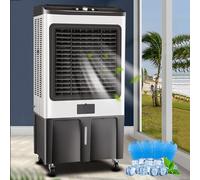 FQWYNMZ Mobile Air Conditioner, 3 in 1 Evaporative Air Cooler with 3-Speed, Commercial Evaporative Air Cooler Fan with Large Water Tank, Energy Saving Portable Space Cooler with 60°/120° Oscillation(S
