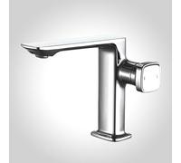 FQYEP Basin Mixer Tap Single Handle Bathroom Sink Taps Hot and Cold Water for Cloakroom&Washroom,Chrome Plated,Low