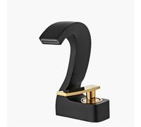 FQYEP Bathroom Waterfall Basin Mixer Tap Basin Mixer Taps for Washroom Counter Top Brass,Black and Golden