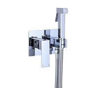 FQYEP Bidet Sprayer Kit Chrome Handheld Bidet Sprayer for Toilet Portable Concealed Installation,Stainless Steel Pipe