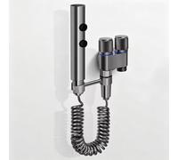 FQYEP Bidet Sprayer Kit Wall-Mounted Handheld Toilet Sprayer Gun Brass with Double Outlet Angle Valve can Be Connected to Toilet or Washing Machine,Gun Gray