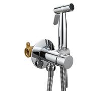 FQYEP Concealed Bidet Mixer Spray Set for Hot and Cold Water Toilet Douche Bidet Shower Kit Set,Chrome Plated,Single Mode