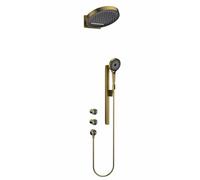 FQYEP Concealed Shower System Bathroom Luxury Rain Mixer Shower Combo Set Dual Function,Brushed Gold,Type A
