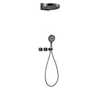 FQYEP Concealed Shower System Bathroom Luxury Rain Mixer Shower Combo Set Dual Function,Grey,Type B