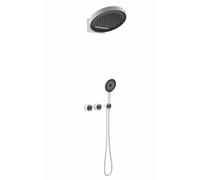 FQYEP Concealed Shower System Bathroom Luxury Rain Mixer Shower Combo Set Dual Function,White,Type B