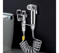 FQYEP Hand Held Bidet Spray Kit Brass Chrome Dual Mode Spray Gun