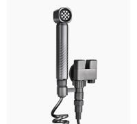 FQYEP Handheld Bidet Sprayer Head Wall-Mounted Brass Bidet Sprayer Head Dual-Mode Water Outlet Single Hole Dual Switches can Be Connected to The Toilet Tank,Gun Gray