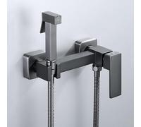 FQYEP Handheld Shower Head Douche Toilet Bidet Spray Wash Jet with Hot and Cold Water Mixer,Grey