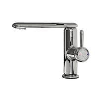 FQYEP Modern Mixer Tap Bathroom Sink Brass Bathroom Sink Taps 360° Swivel Spout with Dual Mode,Chrome Plated