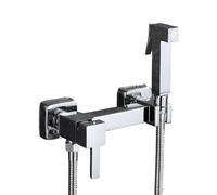 FQYEP Pet Faucet Sprayer Set Chrome Handheld Toilet Bidet Sprayer Douche Spray Hot and Cold Brass,Model B