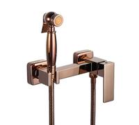 FQYEP Square Douche Spray Rose Gold Handheld Bidet Sprayer Toilet Bathroom with Hot and Cold Water,Model B