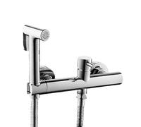 FQYEP Toilet Jet Wash Spray Handheld Bidet Spray Douche Kit Chrome with Hot and Cold Water,Model C