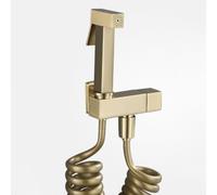 FQYEP Toilet Sprayer Toilet Hand Shower Set Brass Cold Water Only Single Hole Single Handle Suitable for Bathroom,Brushed Gold