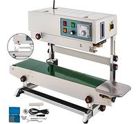 FR-900 Continuous Vertical/Horizontal Sealing Machine 700W Automatic Sealer PVC Coding Plastic Logo for Production Line,High Stability(Vertical)