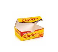 FR Enterprises Chicken & Chips Takeaway Boxes - Kraft Food Boxes with Ventilation - Leak Resistant Fast Food Packaging for Fried Chicken, Fries, Burgers & Takeaway Meals (FC0 Small, 150PCS)