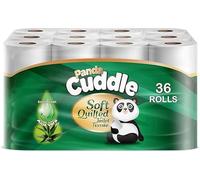 FR Enterprises Panda Cuddle Soft Quilted Toilet Rolls | Super Quality Tissues| 3 Ply Toilet Paper | Provide Ultimate Quilted Comfort | Compostable & Sustainable Tissue Roll (Aloe Vera, Pack of 36)