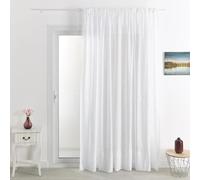FR Fire Retardant Net Curtain 300 x 260 cm White - Ruffle Tape - Reinforced Safety - Ready to Hang