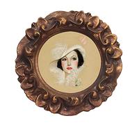 FR PARAFAYER Vintage Small Picture Frame 3x3,Antique Ornate Photo Frame With Floral Relief,Wall and Tabletop Display,High Definition Glass Front,Retro Home Decor Art Gallery (Bronze Gold 3x3)