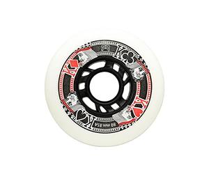 FR Street Kings Inline Skate Wheels (Sold as Single Wheels) (White, 76mm/85a)