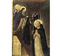 fra angelico the virgin consigns the habit to saint dominic Art Poster Print A4