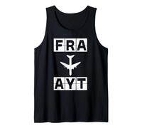 FRA to AYT Airplane Route Frankfurt Antalya Tank Top