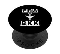 FRA to BKK Airplane Route Frankfurt Bangkok PopSockets Adhesive PopGrip