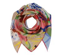 FRAAS scarf Silk Stole With Floral Print Camel