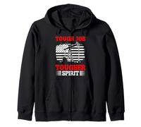 Fracking Master TOUGH JOB TOUGHER SPIRIT Funny Activist Zip Hoodie