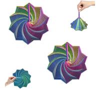 Fractal 3D Fidget Star Twin Pack - 3D Printed Fidget Toy with Expandable Hexagonal Design, Novelty Sensory Spinner for Anxiety Relief & Focus (3.5in)